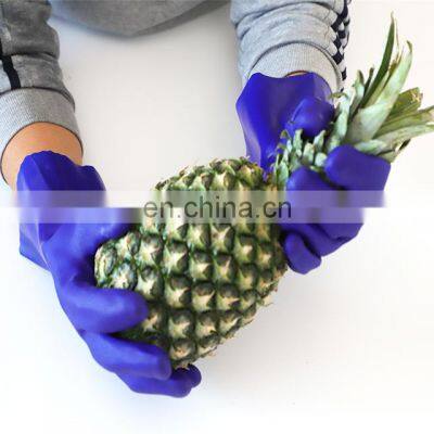 Working Hands PVC Coated Heavy Duty Rubber Gloves For Handling Chemicals