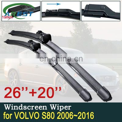 for Volvo S80 2006~2016 Car Wiper Blades Front Windshield Wipers Car Accessories 2007 2008 2009 2010 2011 2012 2013 2014 2015