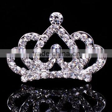 2015 new model FZ-035 Bridal wedding hair tiara crown wholesale fuill colorful diamond