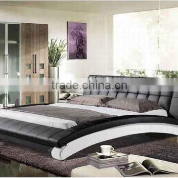 European style soft leather bed in home furniture