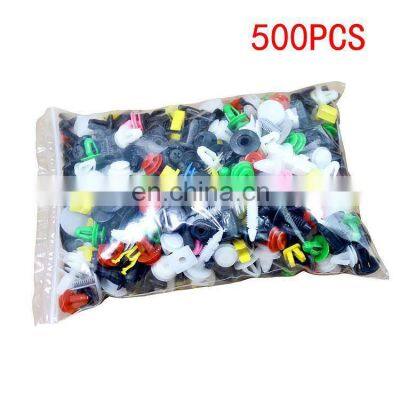 500PCS Car Mixed Universal Door Trim Panel Clip Fasteners Auto Bumper Rivet Retainer Push Engine Cover Fender Fastener