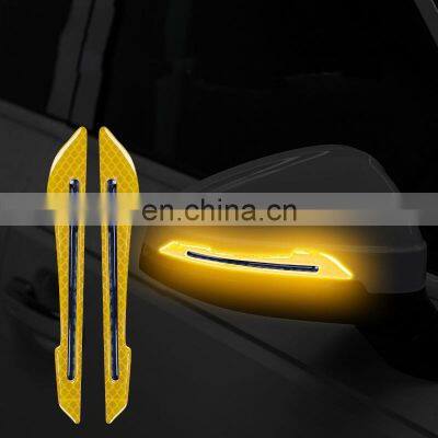 Carbon Car Door Sills Stickers Fiber Waterproof And Durable Pvc Car Stickers Reversing Mirror Anti-Collision Strip Protection