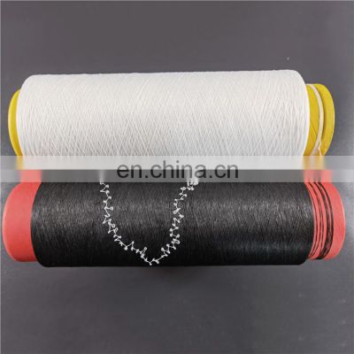 DTY 200D/96F with 70D Spandex Raw White And Black Knitting ACY Air Spandex Covered  Yarn Covering Spandex Yarn For Socks