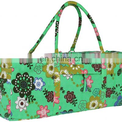 Flower Printed Washable Yoga Bag Cotton