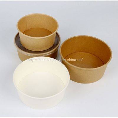 kraft salad bowl 750ml microwavable food container brown kraft paper salad bowls