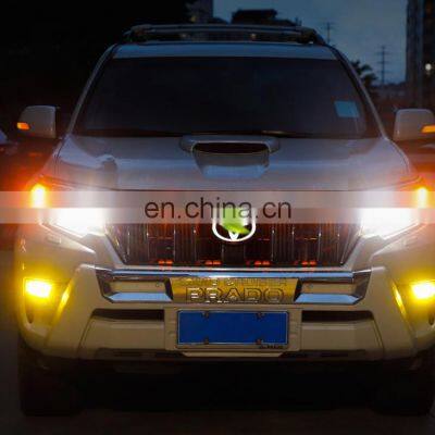 Car Front Bumper Grille LED Yellow Lights For Toyota Land Cruiser 200 GRJ200 UZJ200 2008-2018 photo-5