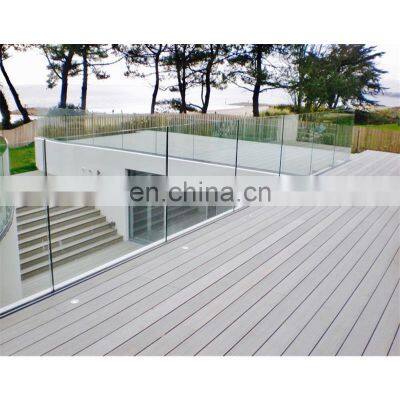 Balcony stair glass railing system