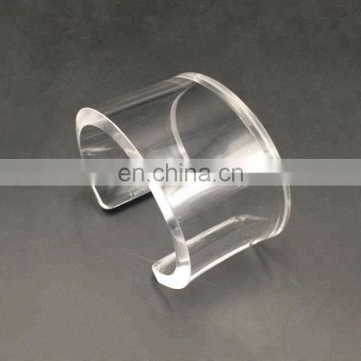 Sturdy and Perfect 0.25'' Clear Acrylic Cuff Acrylic Lucite Bracelet for Girls