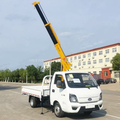 Low price mini truck mounted crane 1.3ton 1.8 ton telescopic or kunckle boom crane