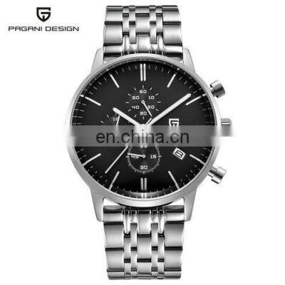 PAGANI DESIGN 2720K Top Brand Luxury Stainless Steel Clock Simple Chronograph Waterproof Sport Military Quartz Men Watches photo-2