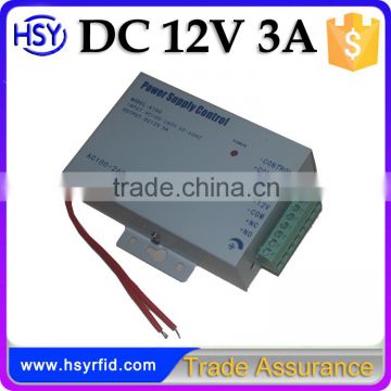 Small 0.4kg High Quality 12V 3A Power Supply for access control rfid reader