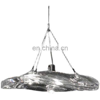 Nordic Indoor Loft Staircase Customized Hanging Ceiling Luxury Modern Glass Led Pendant Light Chandelier