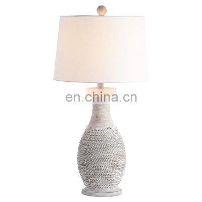 Hot sell American Vintage table lights for living room hotel home decoration top white pot ceramic table lamp