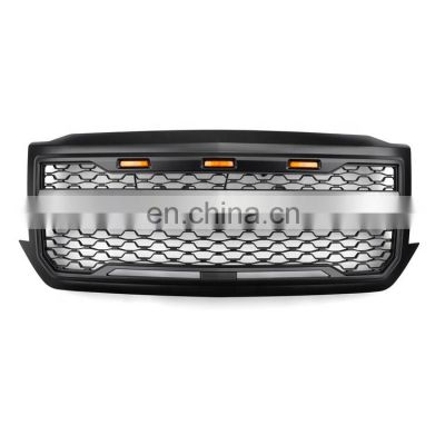 Replacement Front Grille Mesh Grill With Light Accessories For Silverado 1500 2016-2018