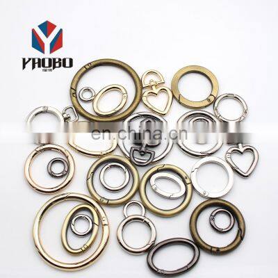 Wholesale Custom High Quality Gold Silver Handbag O Ring Bag Accessory Metal Bag O Ring photo-2