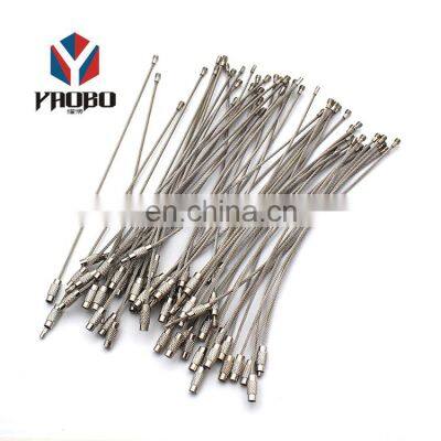 Made In China Wire Metal Cable Ring Personalized Triangle Key Rings With Screw