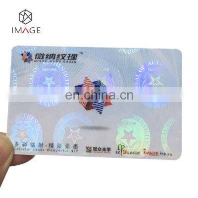 CR80 Size Security ID Card Transparent Hologram Stickers photo-5