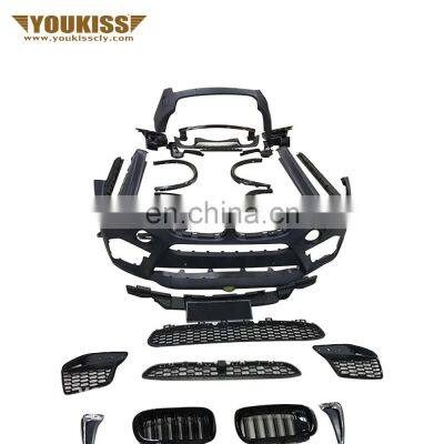 Genuine UKISS Front Rear Car Bumpers For BMW X5 F15 Upgrade X5M Body Kits Car Grille Fenders Side Skirt Rear Diffuser With Tips