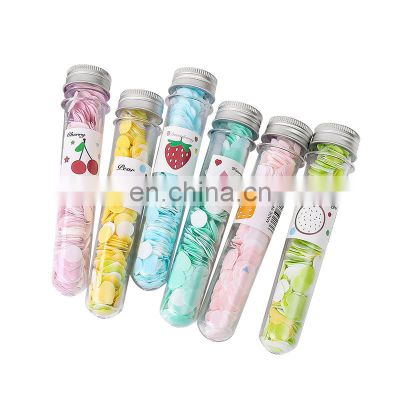 Travel Mini Soap Child Hand Washing Soap Paper Tube Portable Petal Fruit Flower Paper Soap