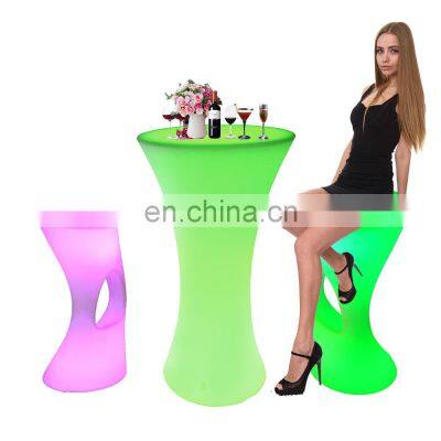 bar tables and chairs used /Waterproof illuminated remote control rgbw color change garden furniture portable bar stools