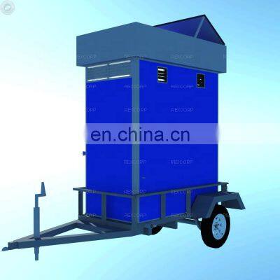 New 2 in 1 Movable Portable Toilet With Trailer Mobile Toilet and Portable Shower Room on Trailer photo-5