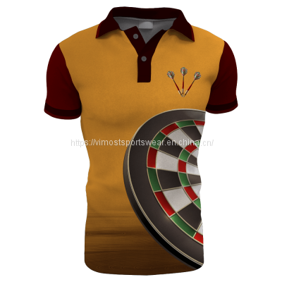 full custom sublimated dart shirt with breathable and cool dry fabric