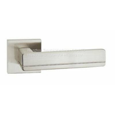 Internal External aluminum Door Handle for European Wooden Door Mortise Lock Hardware