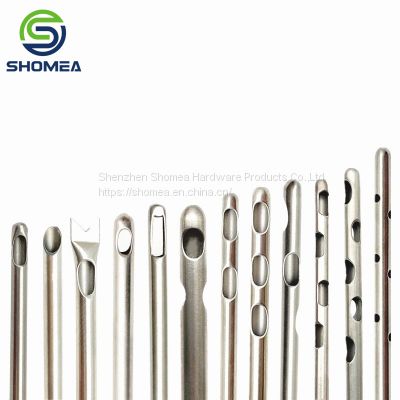 Shomea Customized Medical 304/ 316 Stainless Steel Perforated Needle with Single bevel end