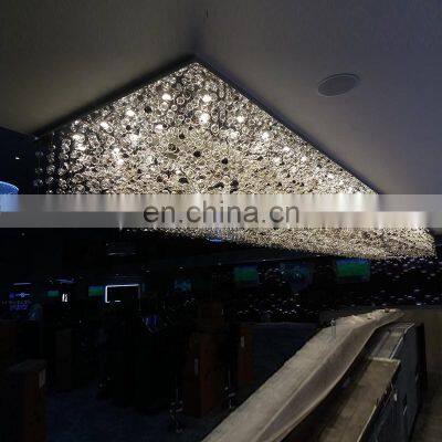 Modern Villa Dining Room Luxury Ceiling Art Glass Ball Led Chandelier Pendant Light