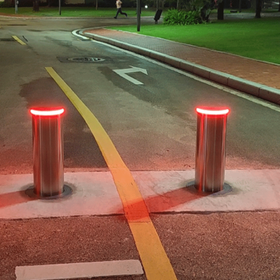 UPARK Automatic Integral Security Steel Rising Retractable Remote Bollards Driveway Security Post Not Hydraulic Bollard