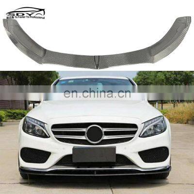 W205 C Class Carbon Fiber RZ Style front lip front chin spoiler For Mercedes Benz C Class W205 C180 C200