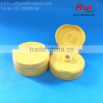 38/400 food grade flip top cap with silicone valve, 38mm plastic flip top cap for good closures with liner