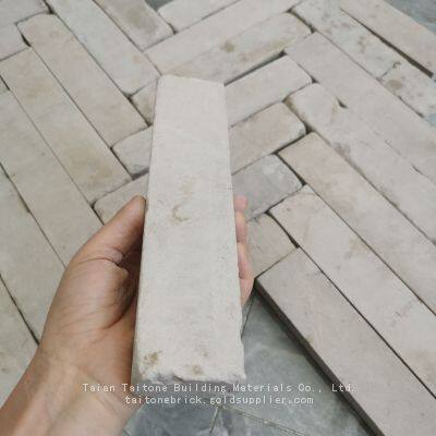 Thin Old White Brick Veneer Tile 22mm, Antique Wall Decoration, Lightweight & Easy Install photo-4