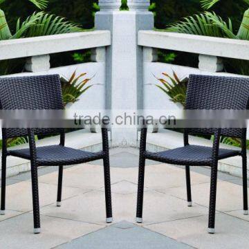 High quality best selling black wicker PE chair with iron frame from Vietnam