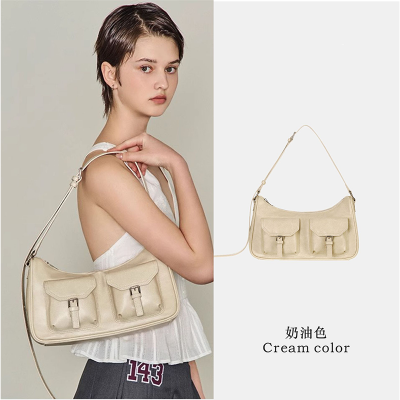 Korean Mini Single Shoulder Motorcycle Bag Commuter Large Capacity Diagonal Underarm Bag