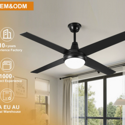 Ventilatorlampe/110V Hotel-Engineering-Dekoration Integrierte Deckenventilatorlampe/Frequenzumrichter-Vierblatt-Ventilatorlampe (Wechat: 13510231336)