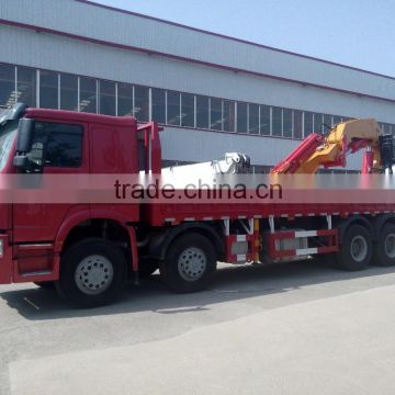 2015 hot sale low price howo 8*4 340hp euro3 30Ton Truck Mounted Crane for sale made in china