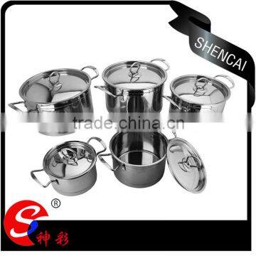 Caitang Chaozhou Stainless steel capsule bottom casserole pot/ cookware handle cookware pan