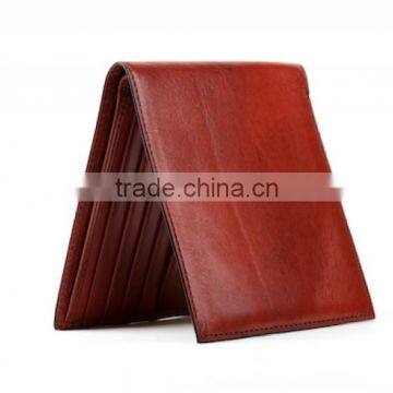 Genuine Leather Best Selling Slim Brown-Red Bifold Classical RFID Blocking Secure Leather Wallet For Men Quality Choice photo-3