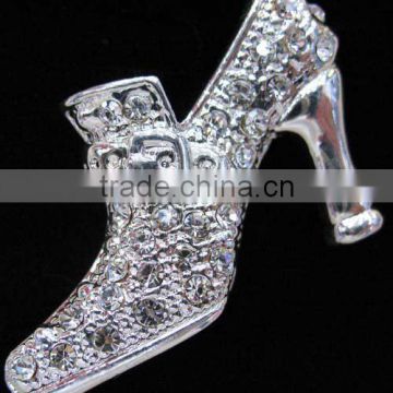 shoe shape metal brooches