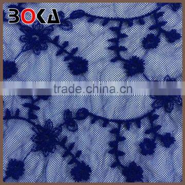 new design mesh embroidery lace fabric wholesale net cotton embroidery lace fabric for dress decoration