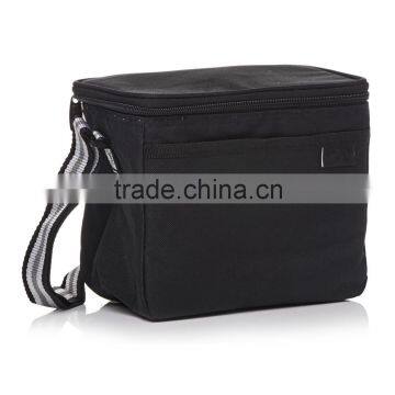 plain mens black shoulder insulated cooler bag