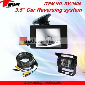 RV-3504 3.5inch Car Back up camera system with metal wiredrawing surface processing monitor&night vision camera