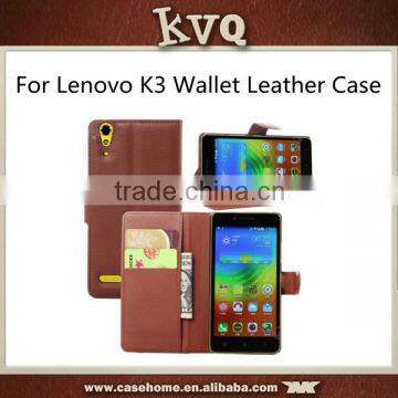 Luxury PU Leather Wallet Flip Case Cover For Lenovo K3 Protective Cases