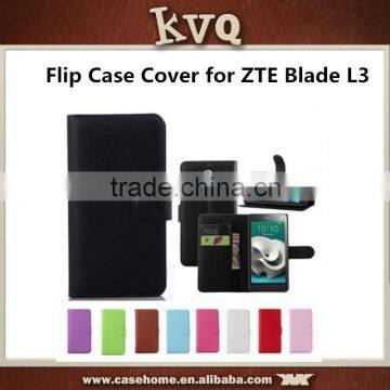 Lichi Flip Leather Cover with Card Slots for ZTE Blade L3