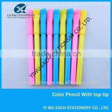 7 inch Color wooden pencil with top tip