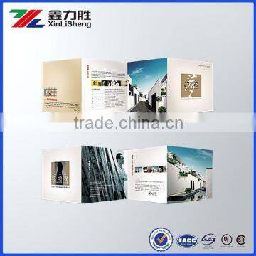 High quality glossy film lamination brochure, catalog, menu, leaflet printing