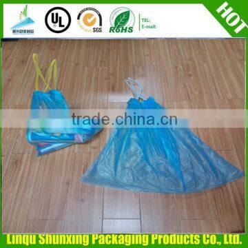 pink pe drawstring garbage bag