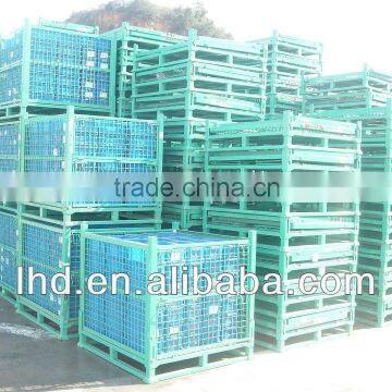 wire mesh and foldable metal wire roll cage trolley