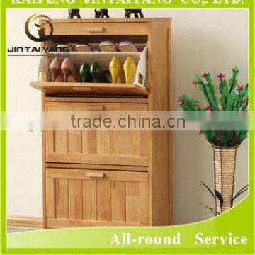 Hot sale high quality Three shelf cabinet adjustable shoes rack ,wooden shoes cabinet